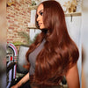Copper Brown Straight/Body Wave 6x5 9x6 HD Lace Flexi-Fit Glueless Wig Pre Bleached Knots