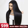 Straight Ready To Go 6x5 HD Lace Wig 13x4 13x6 HD Lace Front Glueless Wig Pre Bleached Knots