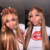 Ready To Go Glueless Wig Highlight Honey Blonde Pre Cut 6x5 HD Lace Closure Wig