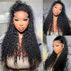 Curly Hair Invisi-Drawstring 360 Lace Frontal Wig With Bleached Knots Human Hair Wig