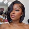 Layered Cut Blowout Straight Human Hair Bob Wig Pre Cut 6x5 HD Lace Glueless Wig