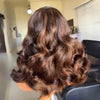 Ombre Highlight Brown Butterfly Layercut Glueless Wig Pre Cut 6x5 HD Lace