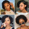 Glueless Pixie Cut Water Wave Short Bob Wig 13x4 HD Lace Front Wigs