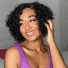 Pre-bleached knots short curly hair wig glueless minimalist hd lace wig