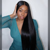 Pre-bleached Knots Super Natural Straight Glueless Wigs Breathable HD Lace Wig