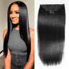 Seamless Clip In Hair Extension 7pcs/pack Straight Human Hair Natural Black Color