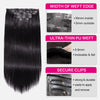 Seamless Clip In Hair Extension 7pcs/pack Straight Human Hair Natural Black Color