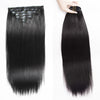 Seamless Clip In Hair Extension 7pcs/pack Straight Human Hair Natural Black Color