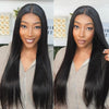 Pre-bleached Knots Straight Hair Pre Cut 6x5 HD Lace Wear Go Glueless Wig