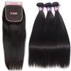 straight human hair bundles with 5x5 hd lace closure