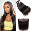 straight human hair bundles with hd lace frontal