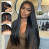 Straight Glueless Wig 6x5 13x4 13x6 HD Lace Front Wig 220% Density Pre Bleached Knots