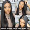 Straight Ready To Go 6x5 HD Lace Wig 13x4 13x6 HD Lace Front Glueless Wig Pre Bleached Knots