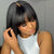 Glueless Straight Bob Wig With Bangs Minimalist Undetectable HD Lace Wig