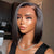 side part straight hair lace front bob wig