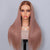 Ombre Ash Pink Glueless Straight Human Hair Wig Pre Cut 6x5 HD Lace