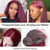 Colored Wigs 99J Human Hair Straight/Body Wave 5x5 Lace Closure Wig - uprettyhair
