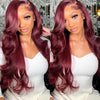 99j burgundy lace front wig