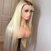 ombre blonde human hair lace front wig with brown roots - uprettyhair