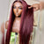 burgundy lace wig straight hair