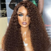 dark brown curly hair lace wig