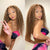 Highlight P4/27 Mix Colored Curly Human Hair 13x4 Lace Front Wigs - uprettyhair