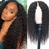 Curly Hair Beginner Friendly V Part Wig 180 Density Natural Color - uprettyhair