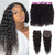 Deep Wave 4x4 Lace Closure With 4 Bundles Human Hair Weaves And Closure