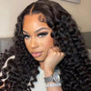 Deep Wave Natural Black 5x5 Closure Wigs With Baby Hair Affordable Lace Wigs - uprettyhair