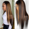 Highlight 1B/30 Straight Hair 13x4 Pre Colored Human Hair Lace Wig - uprettyhair