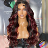 highlight 1b 99j body wave hd lace front wig
