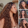 Highlight Wigs Water Wave 13x4 Lace Front Wig Natural Wave Ombre Wigs - uprettyhair