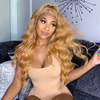 honey blonde body wave lace wig