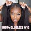 kinky straight glueless lace wig - uprettyhair