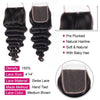 Virgin Loose Deep Wave 4x4 Lace Closure Free Part Middle Part Three Part - uprettyhair