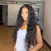 Loose Deep Wave Weave 5x5 Lace Closure Wigs Real Black Human Hair Wigs - uprettyhair