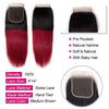 1B Red Ombre Hair Bundles Brazilian Straight Hair 3Pcs With 4x4 Closure - uprettyhair