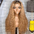 ombre honey blonde water wave wig