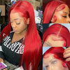 Red Color Straight 13x6 Lace Front Wig Ombre Lace Wigs 150% 200% Density - uprettyhair