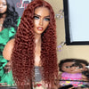 deep wave reddish brown hd lace wig