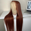 reddish brown straight hair hd lace wig