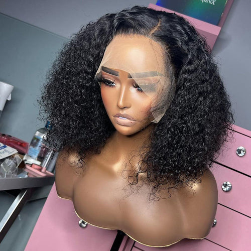 Side Parting Style Natural Curly Hair 13x6 Lace Front  Wig