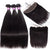 Straight Human Hair Bundles With Frontal 3 Bundles Silk Straight With Frontal - uprettyhair