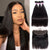 Silk Straight Human Hair 3 Bundles With 13x4 Lace Frontal Deals
