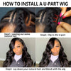 2''x4'' U Part Wig Human Hair Wigs Body Wave Wig Long Straight Wigs - uprettyhair