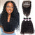 Water Wave 3 Bundles with 6x6 Lace Closure Deep Parting Closure Natural Wave