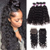 10A Grade Brazilian Hair Water Wave Natural Wave 4Pcs with 4x4 Lace Closure - uprettyhair
