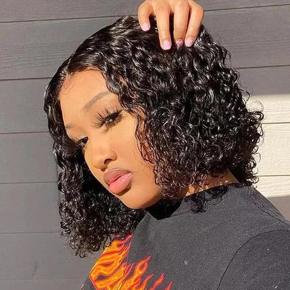 Special Offer | Water Wave Human Hair Glueless Bob Wig 13x4 Lace Wigs ...